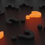 Glowing orange Question marks
